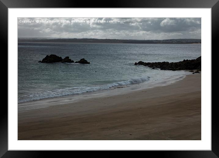 The Beach at St Ives in Cornwall Framed Mounted Print by Philip Pound