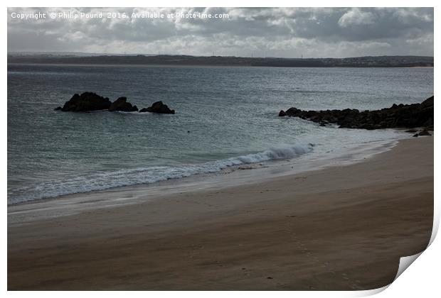 The Beach at St Ives in Cornwall Print by Philip Pound