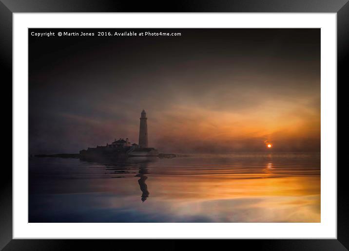 Full Tide Dawn at St Mary's Lighthouse Framed Mounted Print by K7 Photography