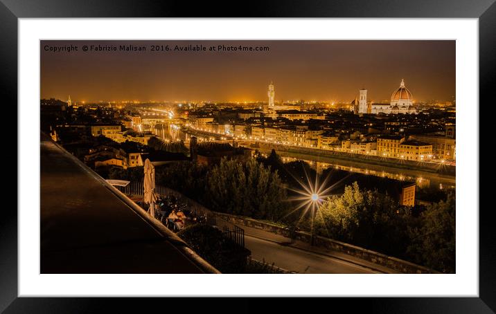 An Evening In Florence Framed Mounted Print by Fabrizio Malisan