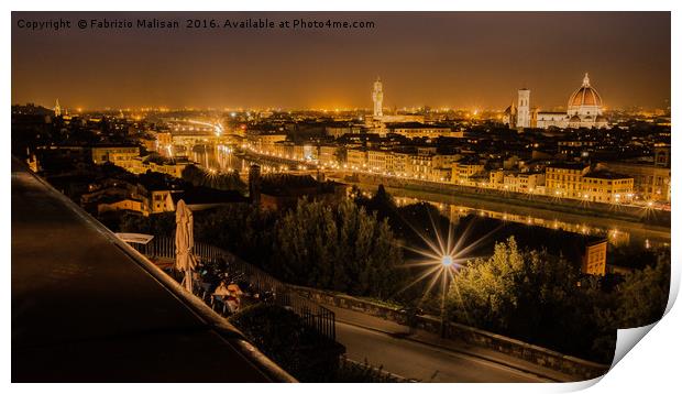 An Evening In Florence Print by Fabrizio Malisan