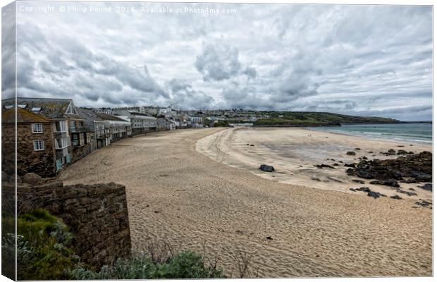 Beach at St Ives in Cornwall Canvas Print by Philip Pound