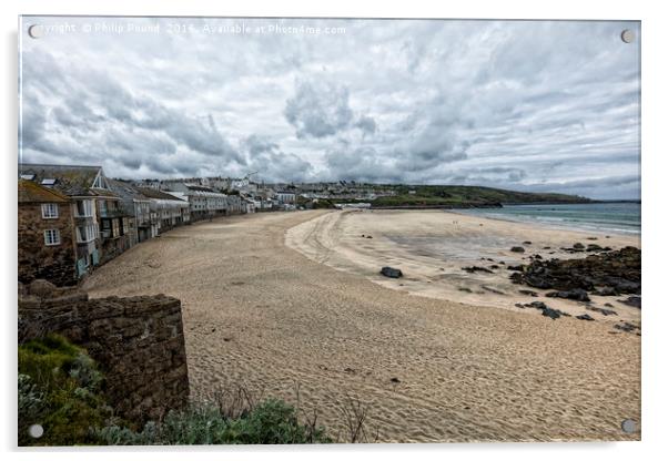 Beach at St Ives in Cornwall Acrylic by Philip Pound