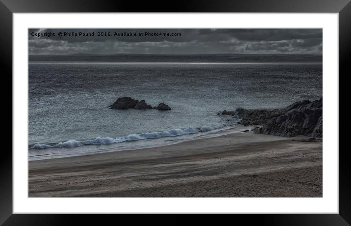 Beach at St Ives in Cornwall Framed Mounted Print by Philip Pound