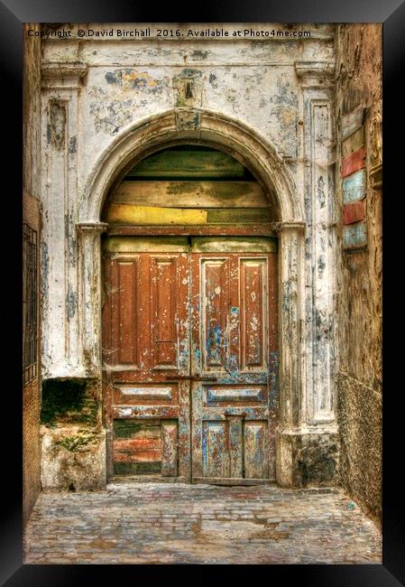Mysterious Medina Doorway Framed Print by David Birchall