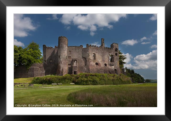 Laugharne Castle Framed Mounted Print by Leighton Collins