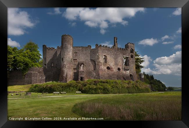 Laugharne Castle Framed Print by Leighton Collins