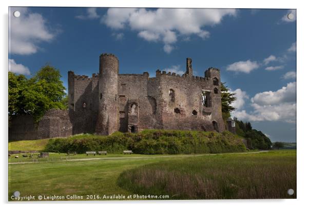 Laugharne Castle Acrylic by Leighton Collins