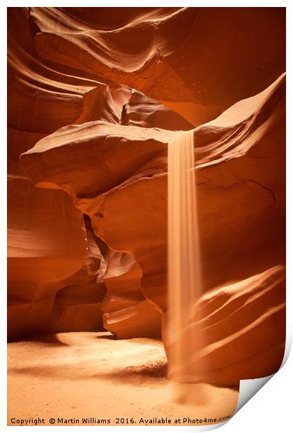 Sands of Time, Upper Antelope Canyon, Page, Arizon Print by Martin Williams