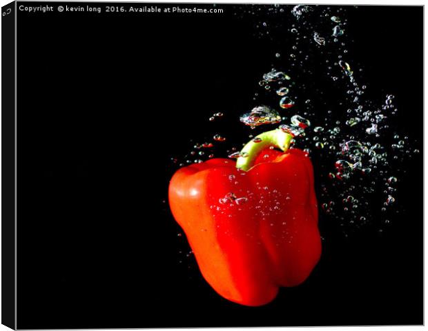 high speed photography peppers  Canvas Print by kevin long