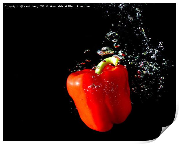 high speed photography peppers  Print by kevin long