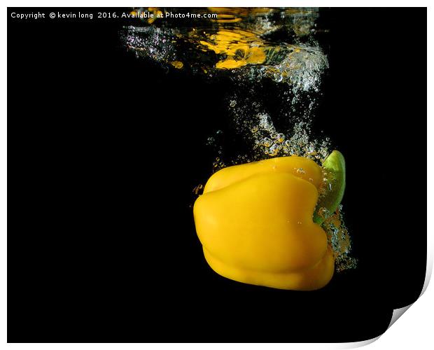 high speed photography with peppers  Print by kevin long