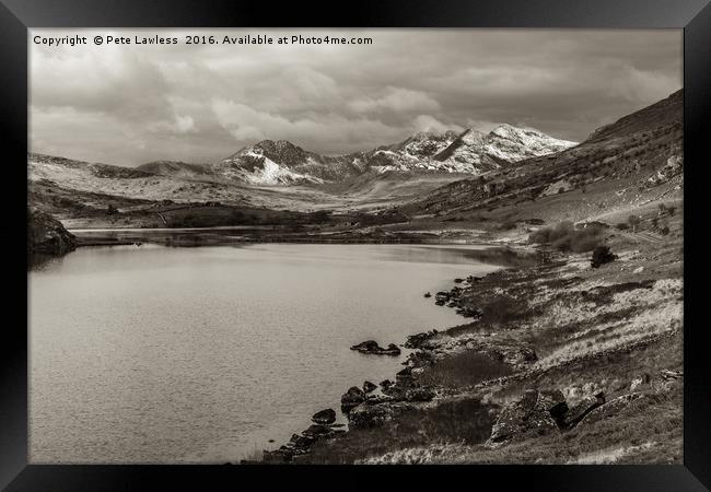 Snowdon Range from Capel Curig Framed Print by Pete Lawless