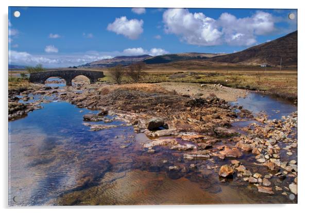 Old Bridge Isle of Mull Acrylic by Jacqi Elmslie