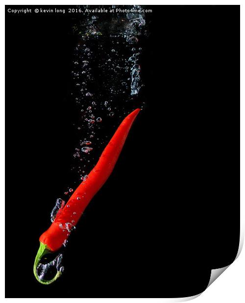 high speed photography with peppers  Print by kevin long
