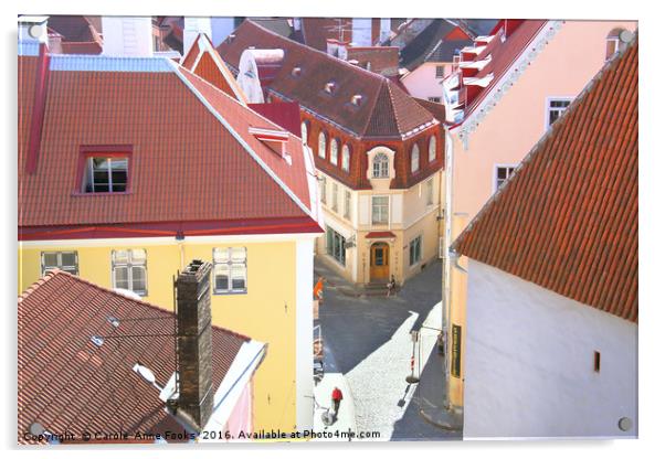 Old Town, Tallinn, Estonia Acrylic by Carole-Anne Fooks