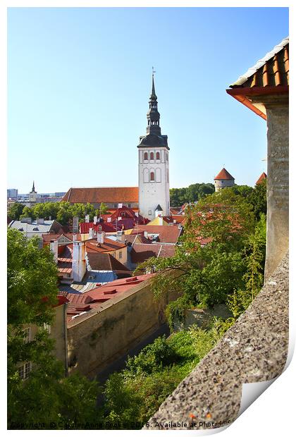 Tallinn Old Town Estonia Print by Carole-Anne Fooks