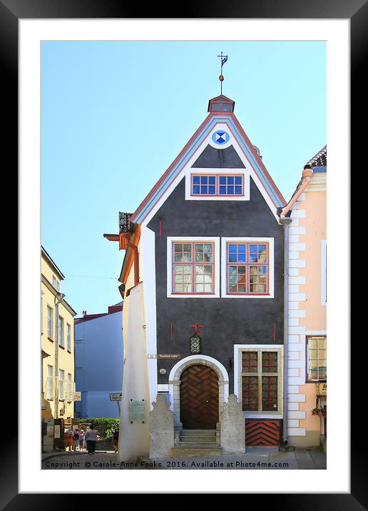 Medieval House, Old Town, Tallinn, Estonia Framed Mounted Print by Carole-Anne Fooks