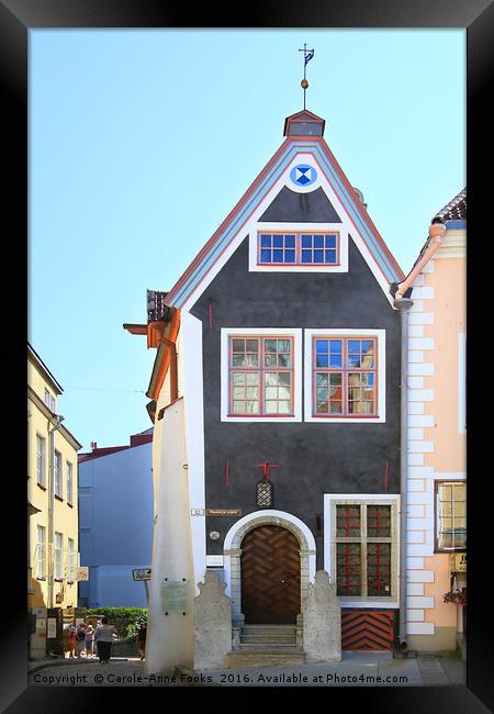 Medieval House, Old Town, Tallinn, Estonia Framed Print by Carole-Anne Fooks