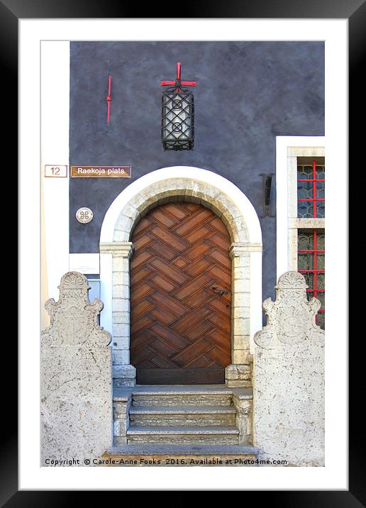 Medieval House, Old Town, Tallinn, Estonia Framed Mounted Print by Carole-Anne Fooks