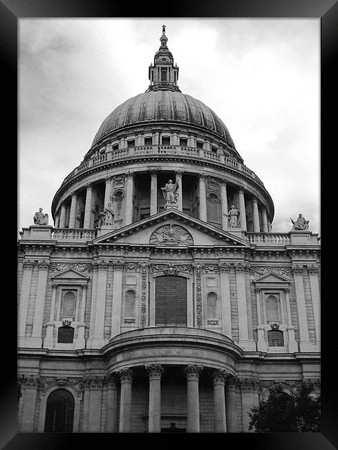 St Pauls Cathedral in Black and White Framed Print by Chris Day