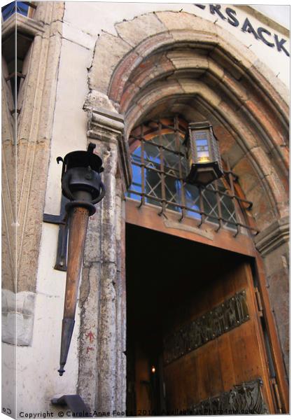 Front Door, Peppersack, Old Town, Tallinn, Estonia Canvas Print by Carole-Anne Fooks