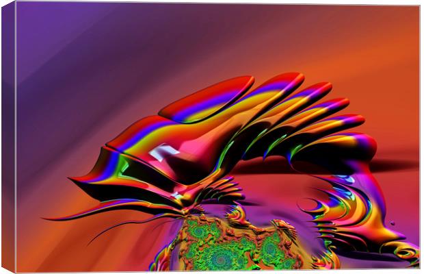 Chameleon Rainbow Canvas Print by Steve Purnell