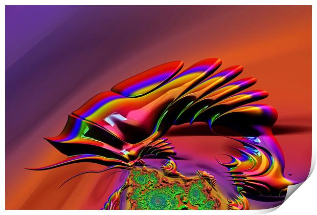 Chameleon Rainbow Print by Steve Purnell