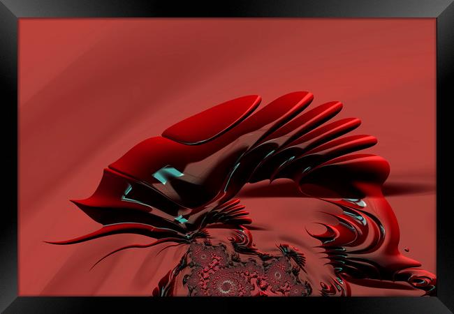Chameleon Red Framed Print by Steve Purnell