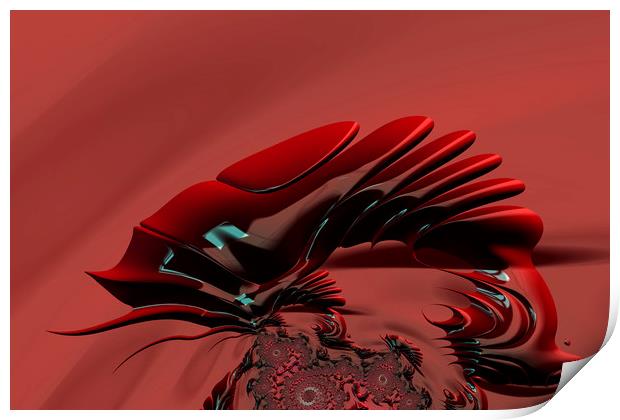 Chameleon Red Print by Steve Purnell