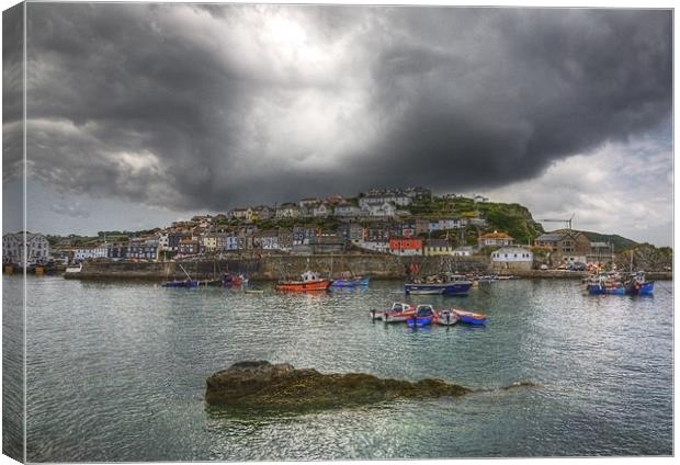 Mevagissey outer harbour Cornwall Canvas Print by Mike Gorton