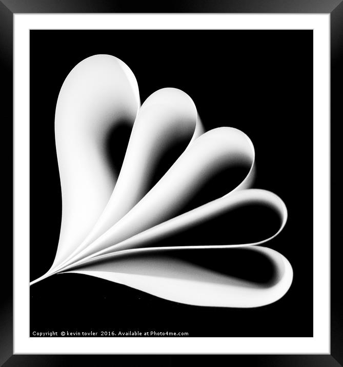 gently folded Framed Mounted Print by kevin towler