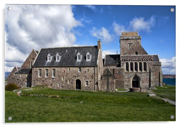 Iona Abbey Scotland Acrylic by Jacqi Elmslie