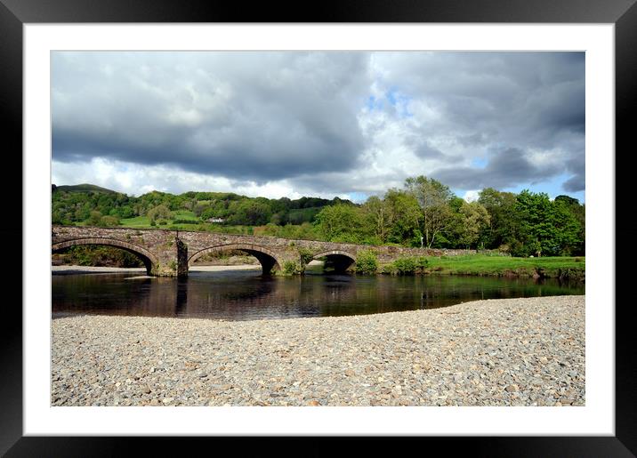 Llanelltyd Bridge Near Dolgellau In North Wales Framed Mounted Print by Harvey Hudson