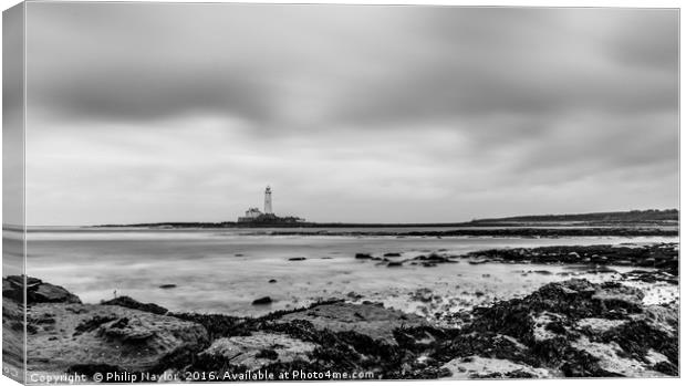 St. Mary's Lighthouse in Mono Canvas Print by Naylor's Photography