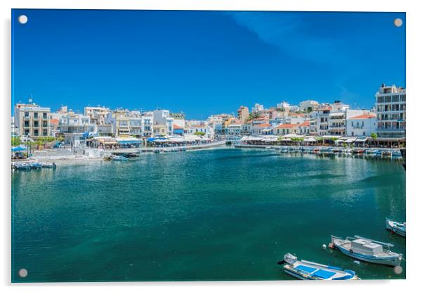 Agios Nikolaos in Crete Acrylic by Antony McAulay