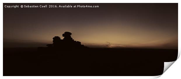 Dartmoor Great Staple Tor Print by Sebastien Coell