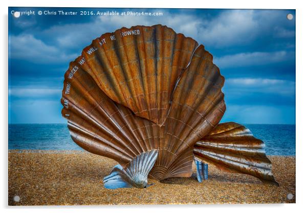 Aldeburgh Scallop Shell Acrylic by Chris Thaxter
