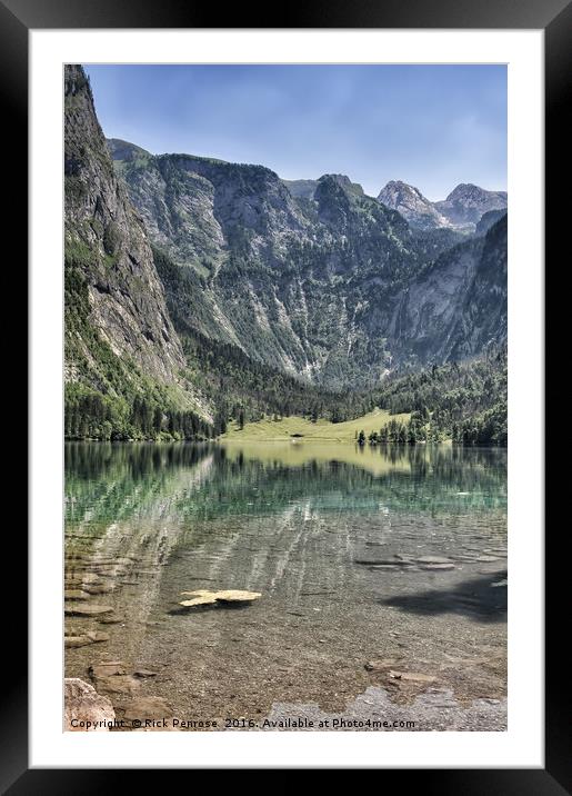 Obersee Blick Framed Mounted Print by Rick Penrose