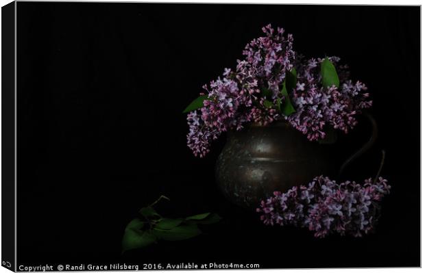 Lilacs and Patina Canvas Print by Randi Grace Nilsberg