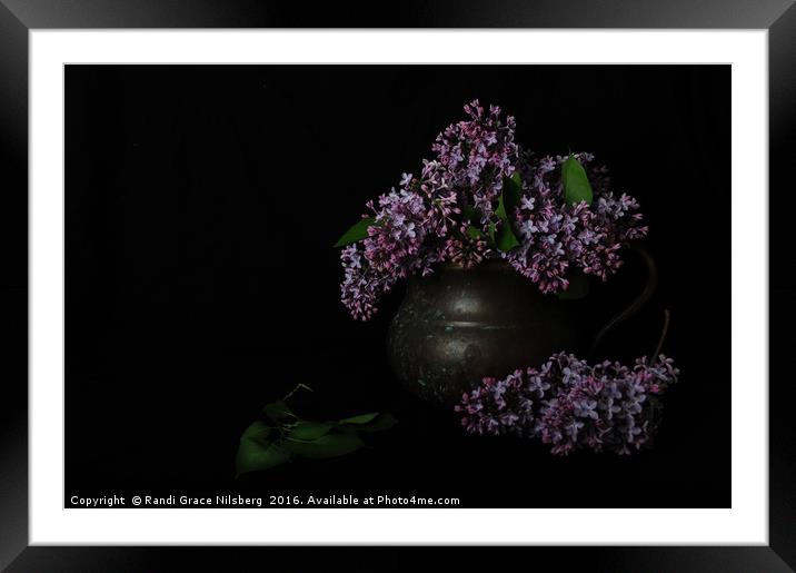 Lilacs and Patina Framed Mounted Print by Randi Grace Nilsberg