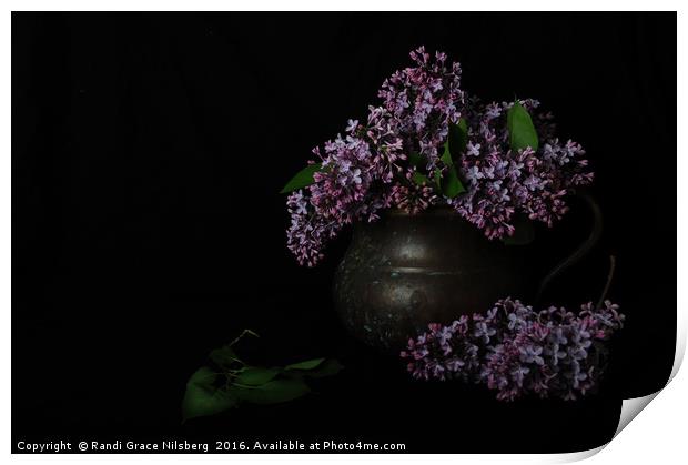 Lilacs and Patina Print by Randi Grace Nilsberg