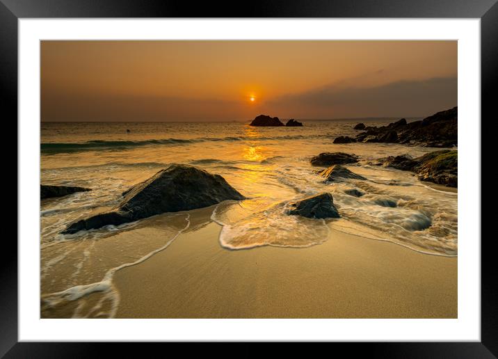 Gold tide St Ives Framed Mounted Print by Michael Brookes