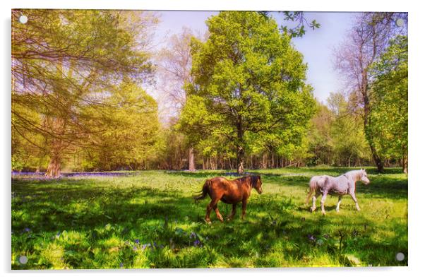 Spring Meadow Acrylic by Dawn Cox