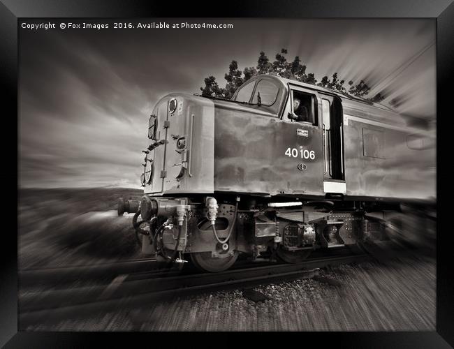 Diesel locomotive 40106 Framed Print by Derrick Fox Lomax