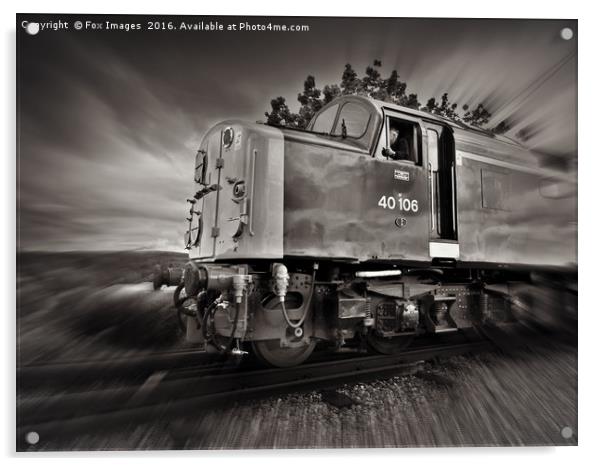 Diesel locomotive 40106 Acrylic by Derrick Fox Lomax