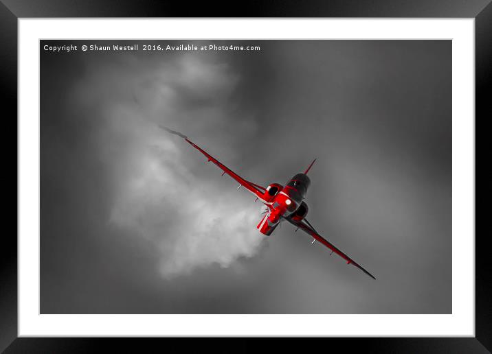 " Black n Reds " Framed Mounted Print by Shaun Westell