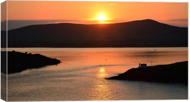 Sunset Dingle Canvas Print by barbara walsh