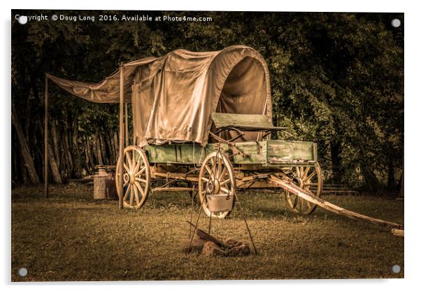 Old Covered Wagon Acrylic by Doug Long
