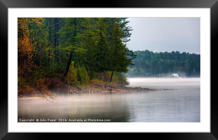 Misty Canadian Morning Framed Mounted Print by John Paper